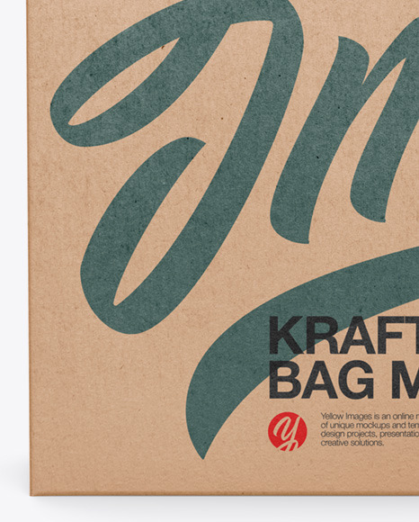 Download Kraft Paper Bag Mockup In Bag Sack Mockups On Yellow Images Object Mockups