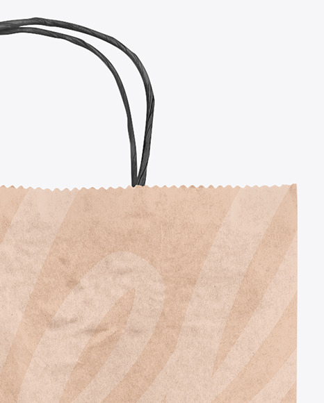 Kraft Paper Shopping Bag Mockup In Bag Sack Mockups On Yellow Images Object Mockups