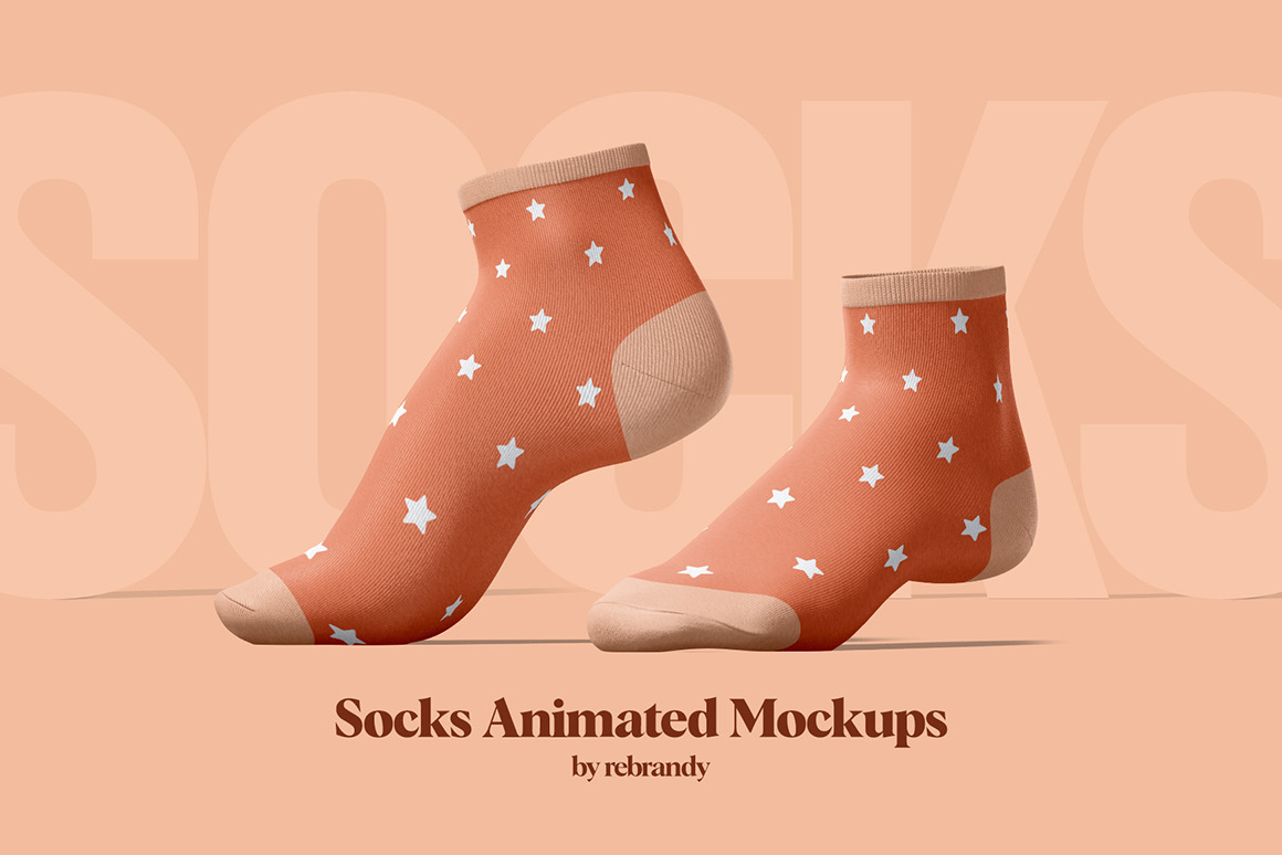 Download Socks Animated Mockups In Apparel Mockups On Yellow Images Creative Store