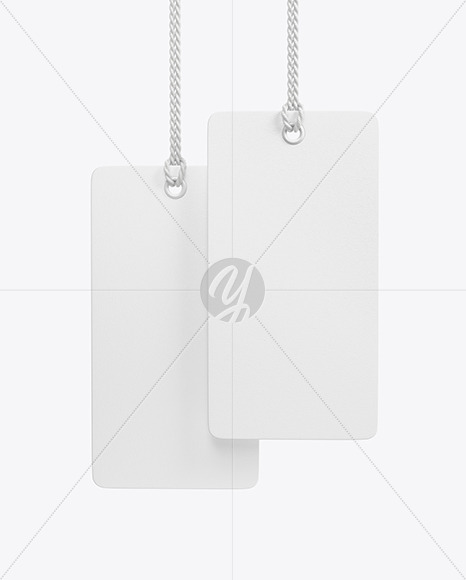 Free Two Paper Tag Labels Mockup Stationery Mockups