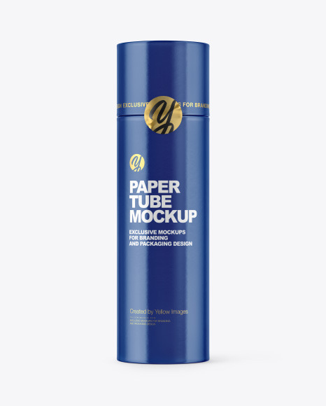 Glossy Paper Tube Mockup