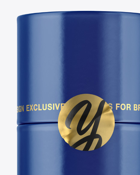 Glossy Paper Tube Mockup PSD #6