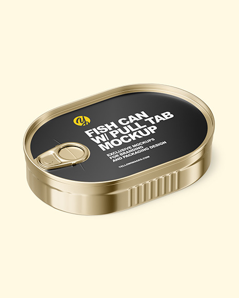 Metallic Fish Can W  Pull Tab Mockup PSD #2