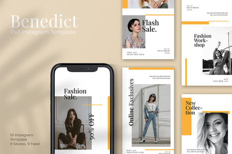 Benedict - Instagram Stories &amp; Post Template