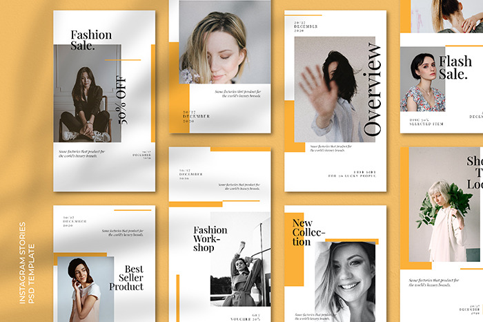 Download Benedict Instagram Stories Post Template In Social Media Templates On Yellow Images Creative Store
