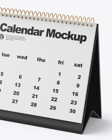 Download Desk Calendar Mockup In Stationery Mockups On Yellow Images Object Mockups