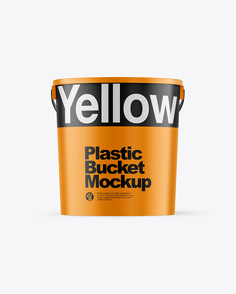 Matte Plastic Bucket Mockup