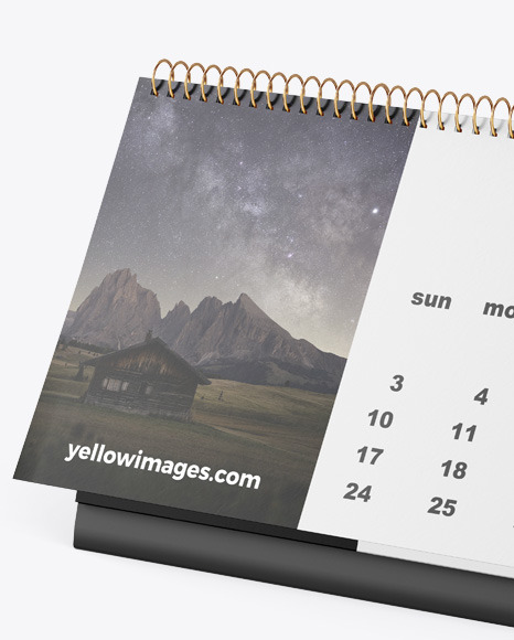 Download Desk Calendar Mockup In Stationery Mockups On Yellow Images Object Mockups