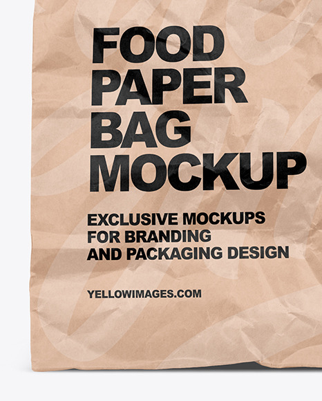 Kraft Paper Bag with Food Mockup PSD #6