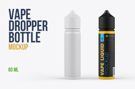 Download Vape Dropper Bottle Mockup 60ml In Packaging Mockups On Yellow Images Creative Store