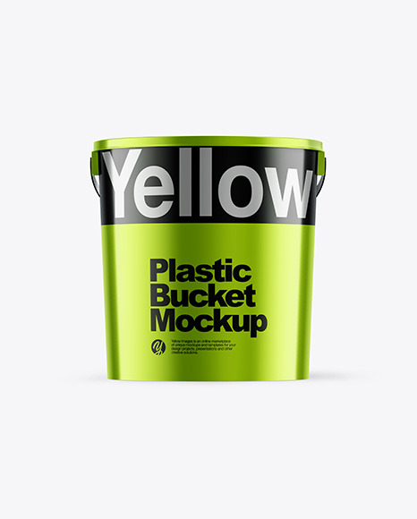Metallic Bucket Mockup