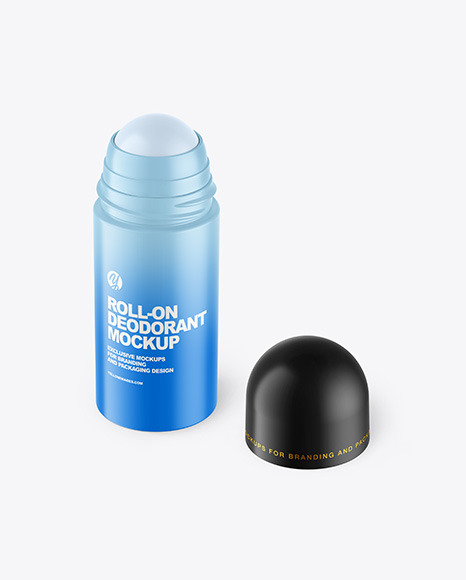 Download Plastic Matte Roll On Deodorant Mockup Yellow Author