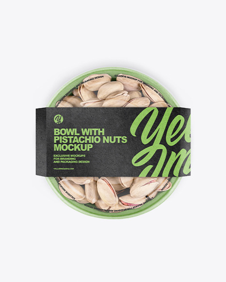 Paper Bowl With Pistachio Nuts Mockup PSD #2