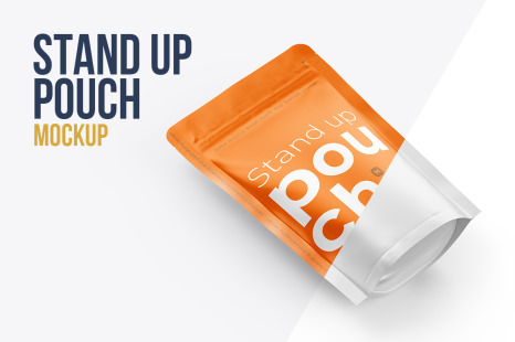 Download Stand Up Pouch With Zipper Mockup Set In Packaging Mockups On Yellow Images Creative Store