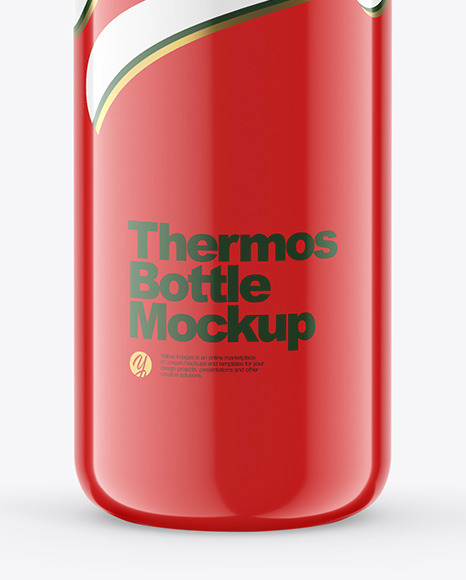 Glossy Thermo Bottle Mockup PSD #6