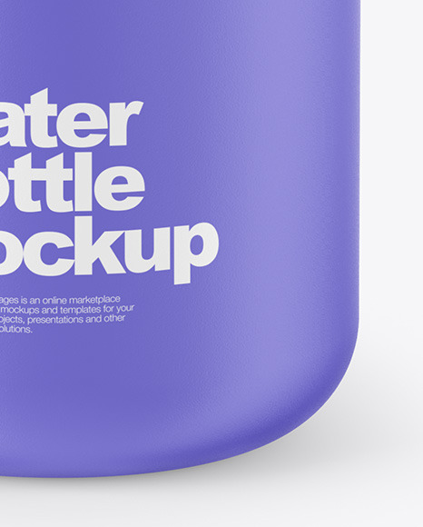 Matte Water Bottle Mockup PSD #7