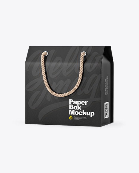 Paper Box with Handles Mockup PSD #2