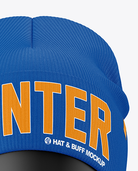 Winter Hat Buff Mockup In Apparel Mockups On Yellow Images Object Mockups