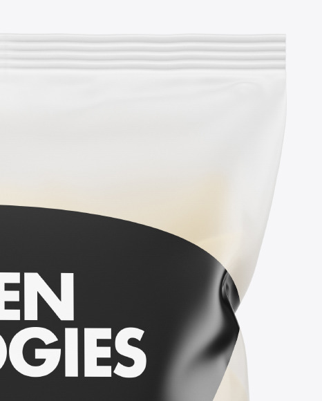 Frosted Plastic Bag With Frozen Pierogies Mockup PSD #1