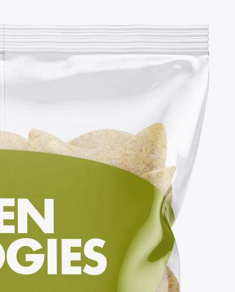 Download Plastic Bag With Frozen Pierogies Mockup In Bag Sack Mockups On Yellow Images Object Mockups