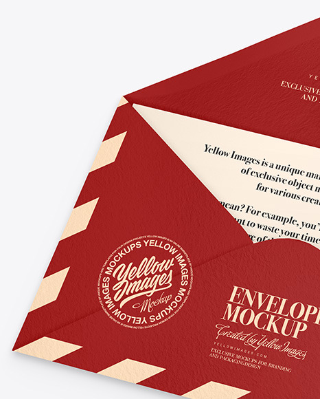 Textured Envelope w  Postcard Mockup PSD #1