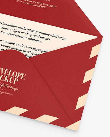 Textured Envelope w  Postcard Mockup PSD #6