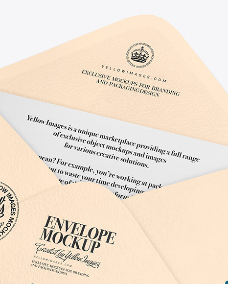 Textured Envelope w  Postcard Mockup PSD #5
