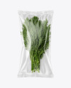 Plastic Bag With Fresh Dill Mockup