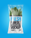 Plastic Bag With Fresh Dill Mockup