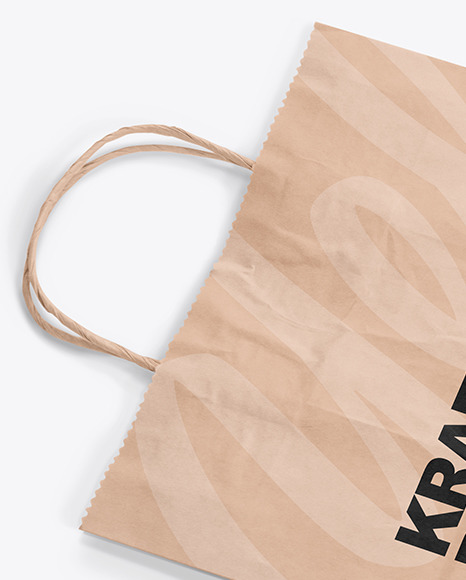 Download Kraft Paper Shopping Bag Mockup In Bag Sack Mockups On Yellow Images Object Mockups