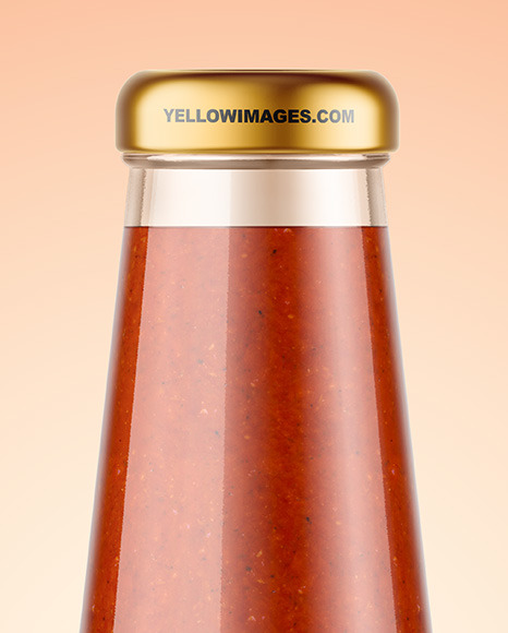 Red Hot Sauce Bottle Mockup PSD #5