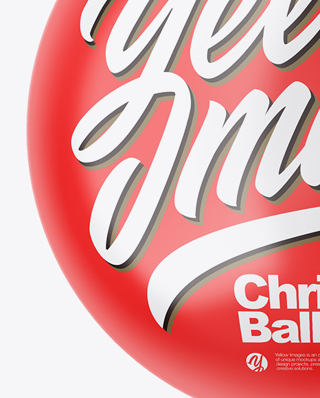 Glossy Christmas Ball Mockup PSD #1