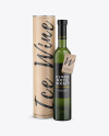 Green Glass White Wine Bottle With Tube Mockup