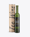 Green Glass White Wine Bottle With Tube Mockup