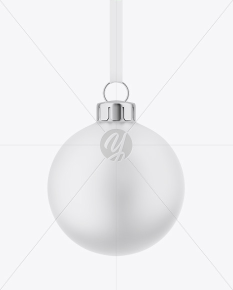 Matte Christmas Ball Mockup PSD #3