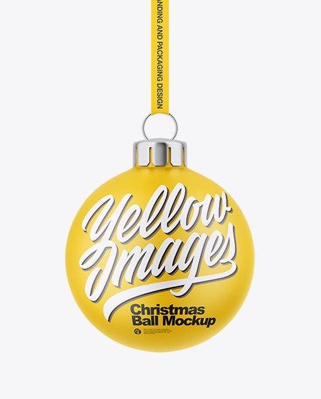 Matte Christmas Ball Mockup