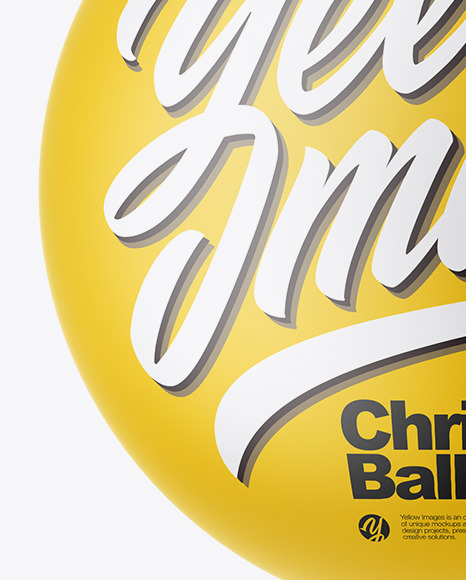 Matte Christmas Ball Mockup PSD #1