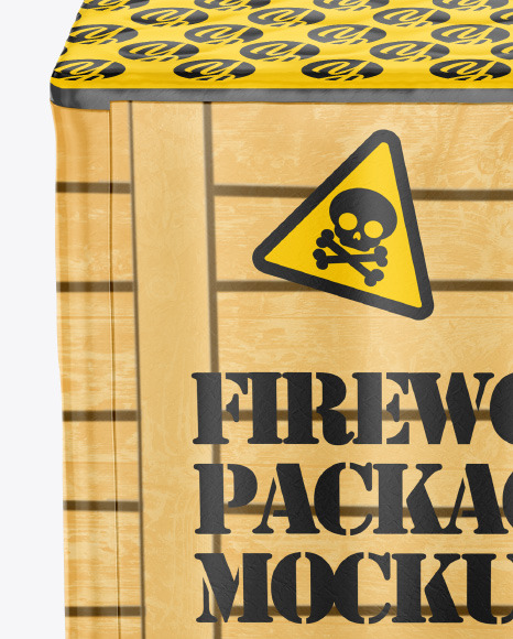 Download Fireworks Packaging Mockup In Box Mockups On Yellow Images Object Mockups