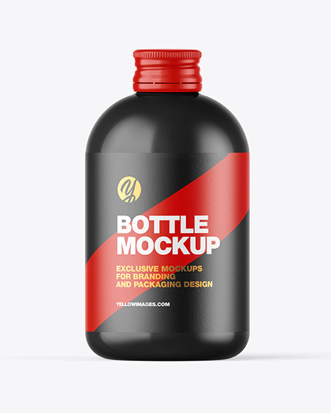 Glossy Bottle w  Metallic Cap Mockup PSD #2