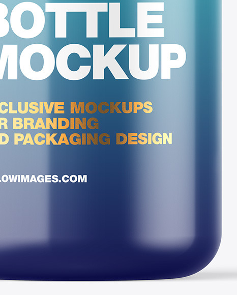 Glossy Bottle w  Metallic Cap Mockup PSD #6