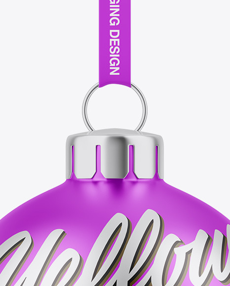 Matte Metallic Christmas Ball Mockup PSD #3