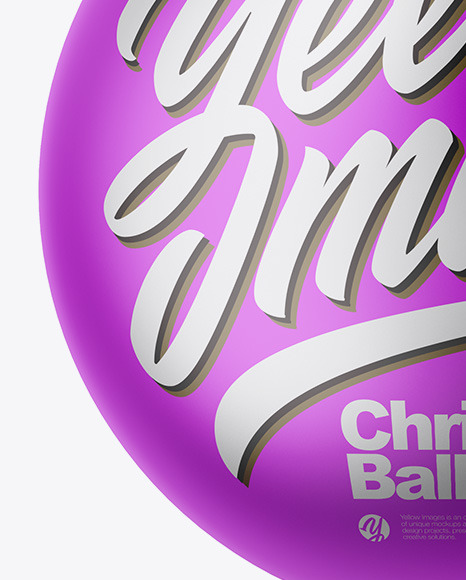 Matte Metallic Christmas Ball Mockup PSD #4