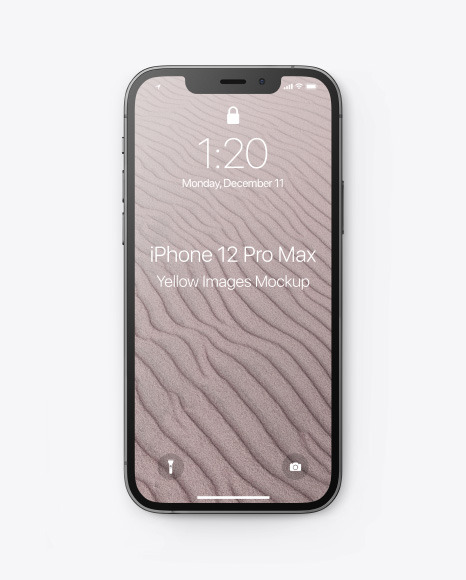 Download Apple Iphone 12 Pro Max Graphite Mockup In Device Mockups On Yellow Images Object Mockups