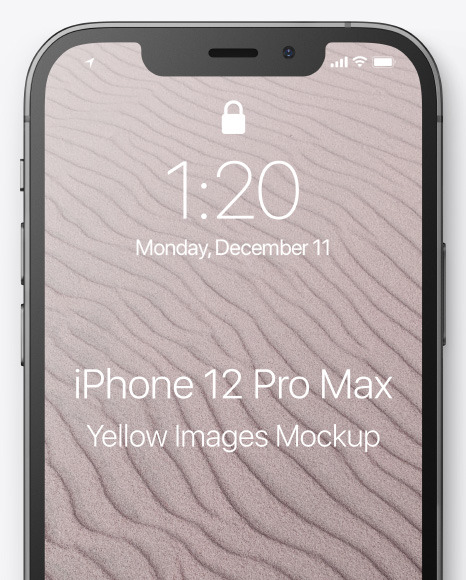 Download Apple Iphone 12 Pro Max Graphite Mockup In Device Mockups On Yellow Images Object Mockups