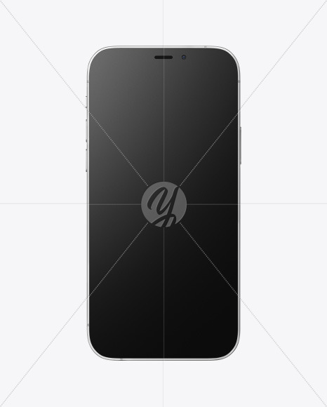 Download Apple Iphone 12 Pro Max Silver Mockup In Device Mockups On Yellow Images Object Mockups