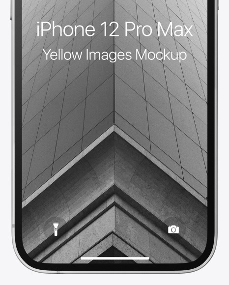 Download Apple Iphone 12 Pro Max Silver Mockup In Device Mockups On Yellow Images Object Mockups