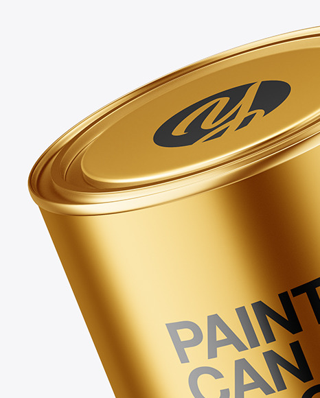 Paint Metallic Tin Can Mockup PSD #2