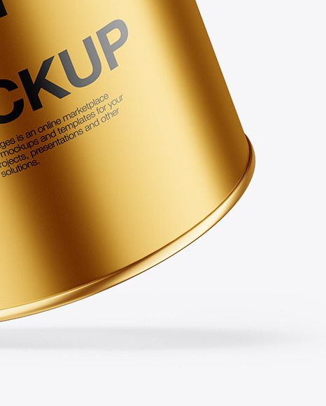 Paint Metallic Tin Can Mockup PSD #1