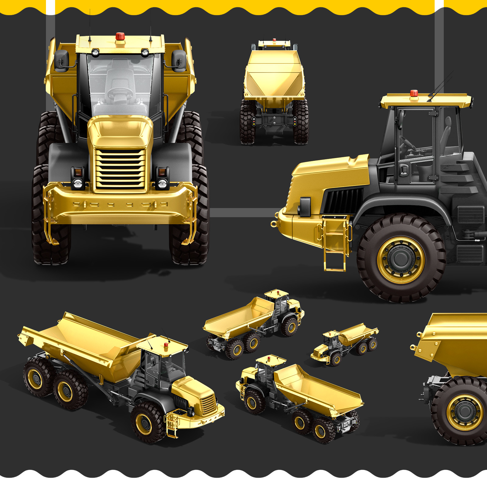 Download PSD Mockup 3D model Heavy Machines - Dump Truck #1 in ...