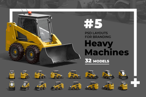 PSD Mockup 3D model Heavy Machines - Skid Steer Loader #5